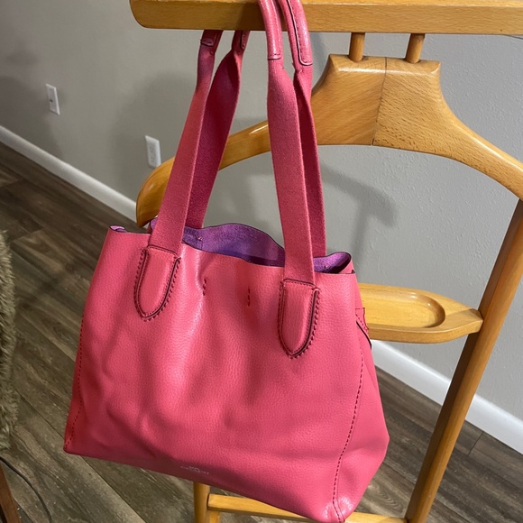 Coach Handbags - Coach Derby Tote F58660 Strawberry Red Pebbled Leather Large Shoulder Bag